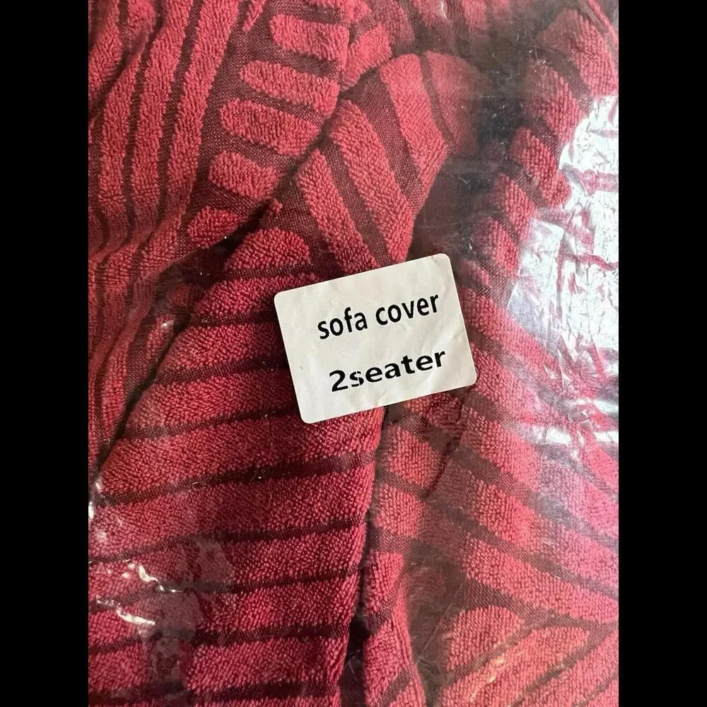 Red Maroon Striped 2seater Sofa Cover NEW